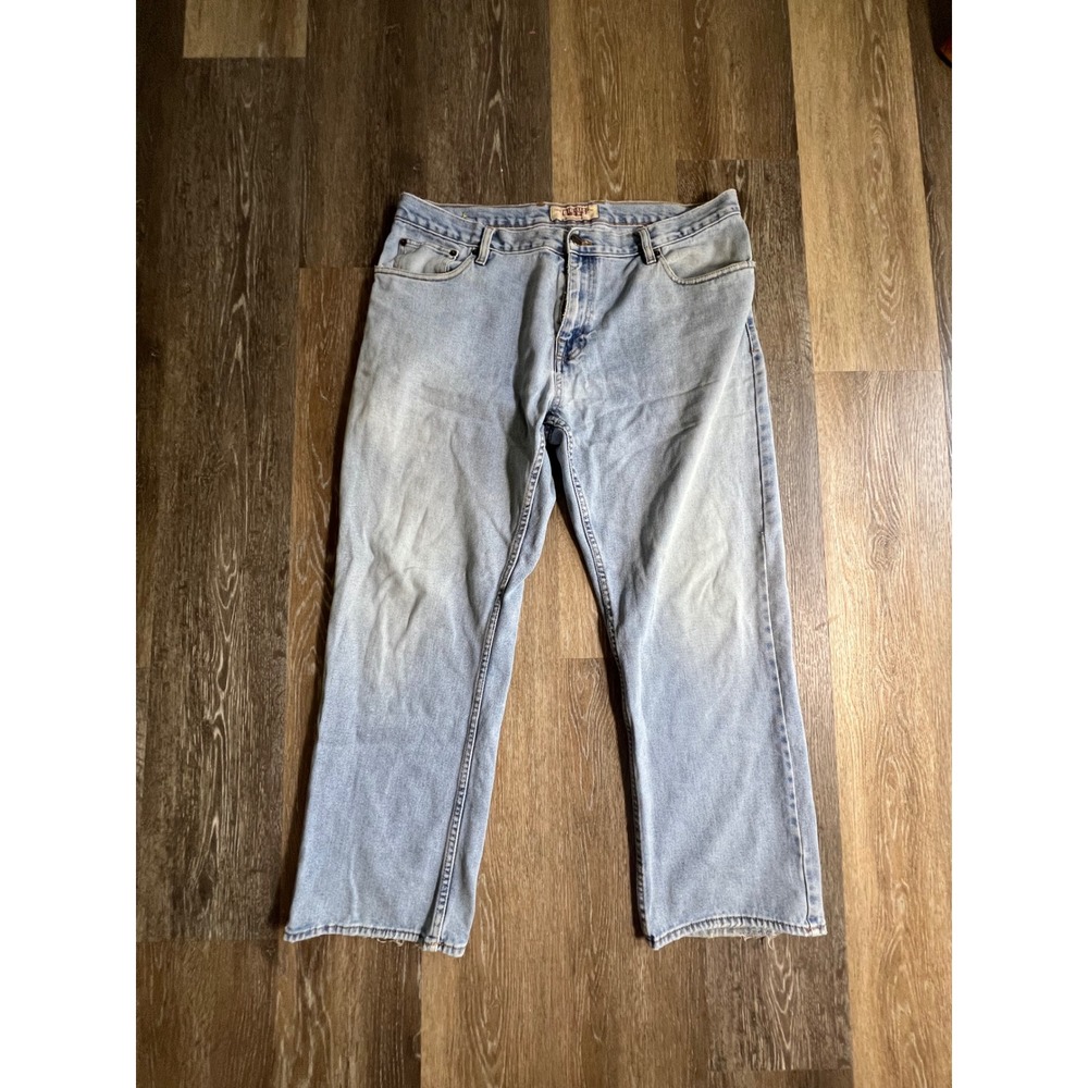 Big Mac Workwear Jeans Mens 36x26 Light Wash Straight Leg Denim Faded Rugged
